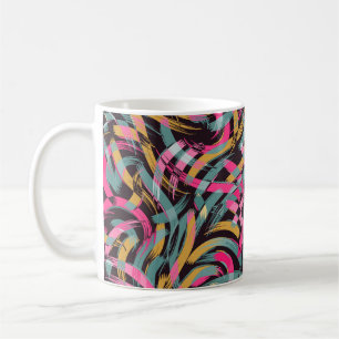 Brush stroke artistic seamless pattern coffee mug