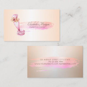  Brush Stroke  Bakery Tool Piping Bag Flowers Business Card
