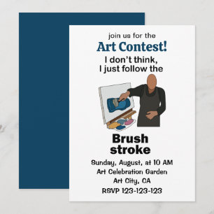 Brush Stroke Just Follow Brushstroke Art Contest Invitation