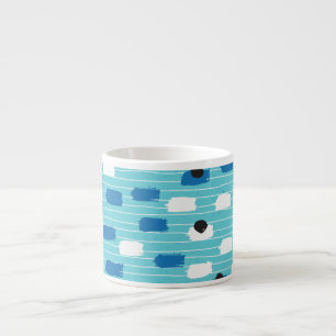 Brush stroke seamless pattern, hand-drawn. espresso cup