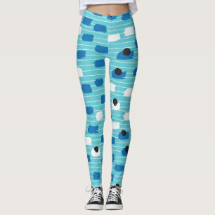 Brush stroke seamless pattern, hand-drawn. leggings