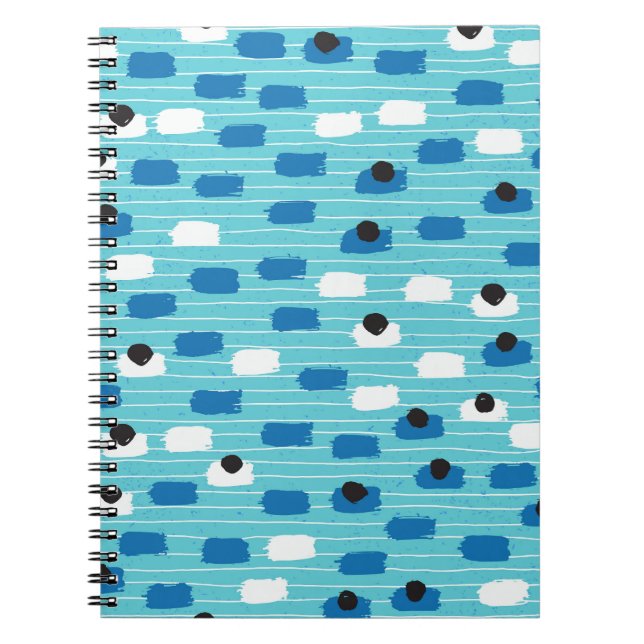 Brush stroke seamless pattern, hand-drawn. notebook (Front)