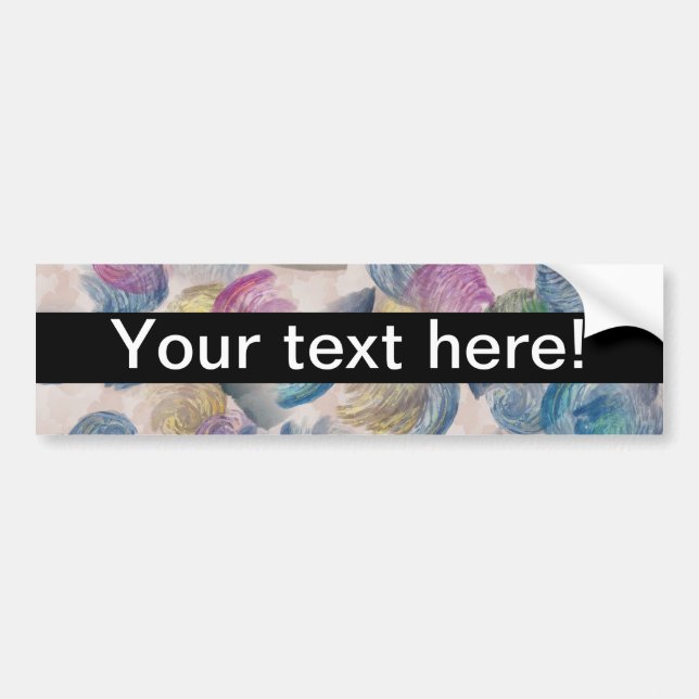 Brush strokes abstract design bumper sticker (Front)