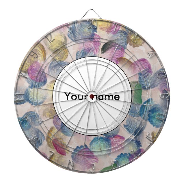 Brush strokes abstract design dartboard (Front)