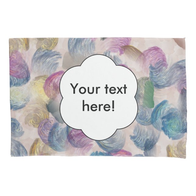 Brush strokes abstract design pillowcase (Front)
