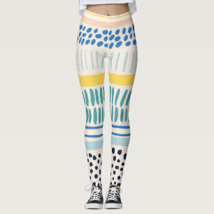 Brush Strokes: Abstract Seamless Fun Leggings