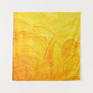 Brush strokes and curves gold abstract background tapestry