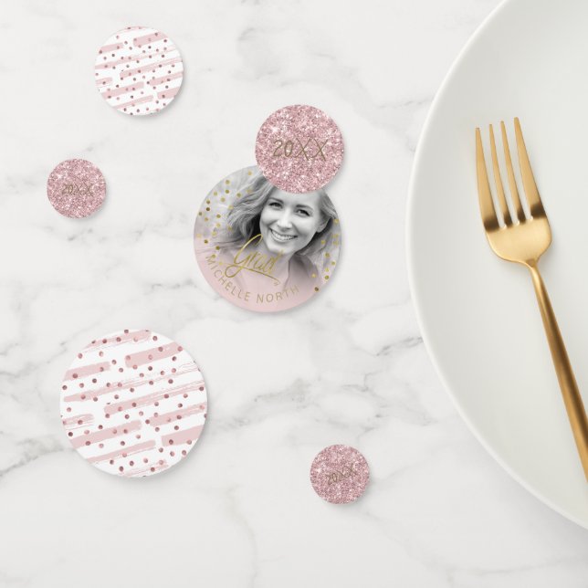 Brush Strokes & Confetti Rose Gold ID511 (Group)