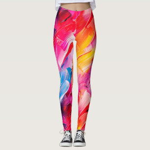 brush strokes pattern 2 leggings