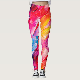 brush strokes pattern 2 leggings