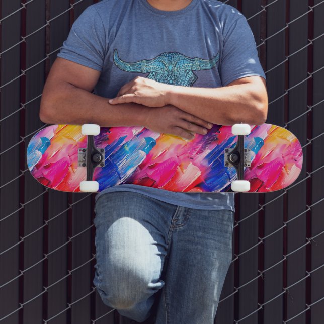 brush strokes pattern 2 skateboard (Outdoor 3)