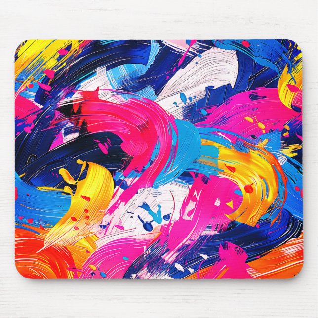 brush strokes pattern mouse pad (Front)