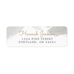 Brush Strokes Return Address Label
