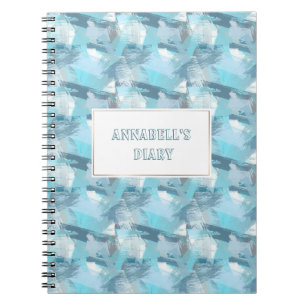 Brush strokes teak modern pattern notebook