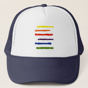 brush strokes trucker hat