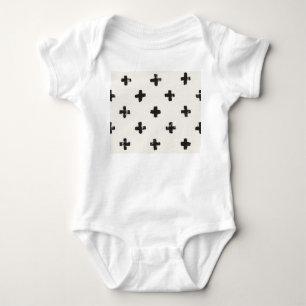 Brush Strokes Vintage Seamless Pattern Baby Bodysuit