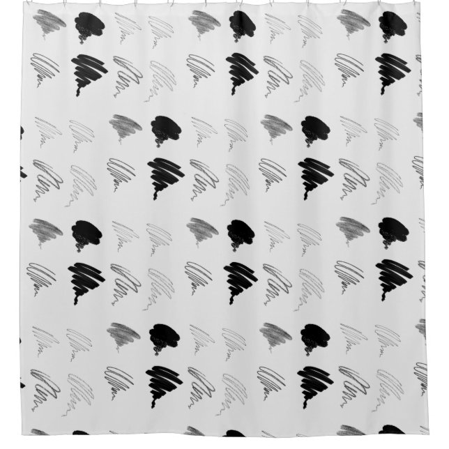 Brush Test Pattern Shower Curtain (Front)