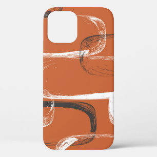 Brush Texture: Seamless Orange Background iPhone 12 Case