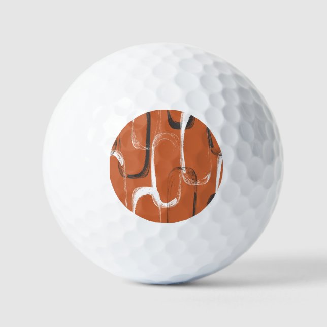 Brush Texture: Seamless Orange Background Golf Balls (Front)
