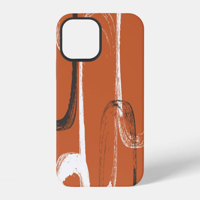 Brush Texture: Seamless Orange Background iPhone Case (Back)