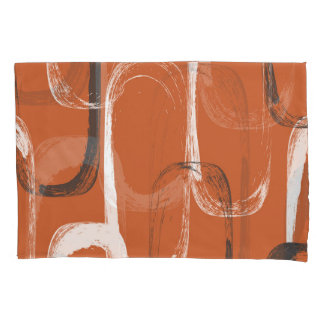 Brush Texture: Seamless Orange Background Pillowcase