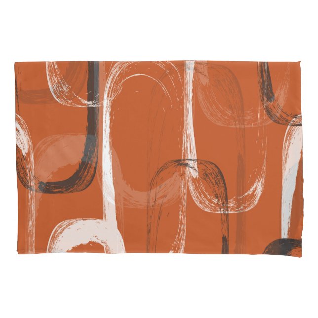 Brush Texture: Seamless Orange Background Pillowcase (Front)