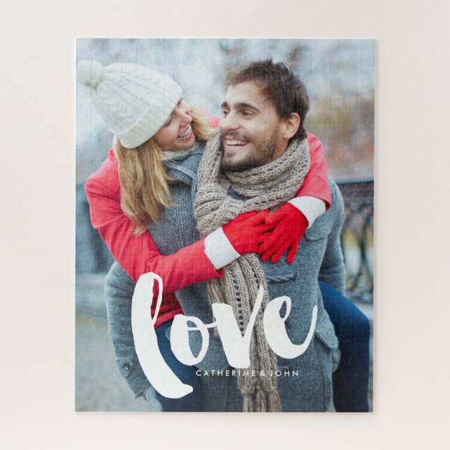 Brush Typography "Love" Jigsaw Puzzle (Vertical)