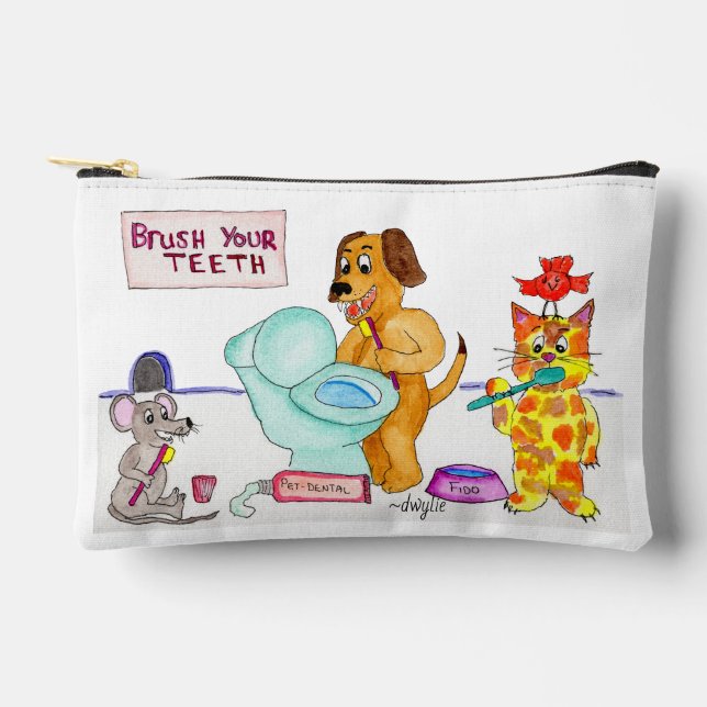 Brush your Pet's Teeth Accessory Pouch (Front)