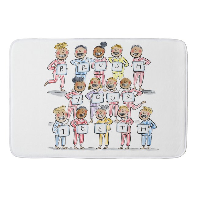 Brush your Teeth Bath Mat (Front)