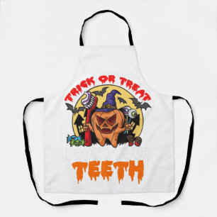 Brush Your Teeth Funny Dental Hygienist Pun Apron