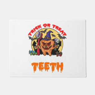Brush Your Teeth Funny Dental Hygienist Pun Doormat