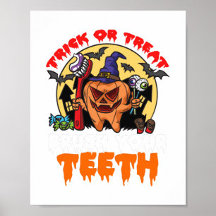 Brush Your Teeth Funny Dental Hygienist Pun Poster