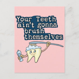 Brush your teeth! postcard