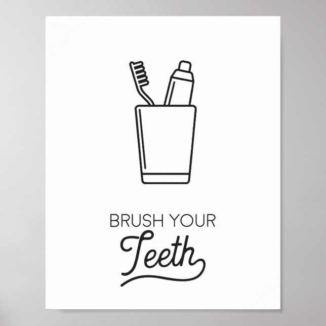 Brush Your Teeth Poster (Front)
