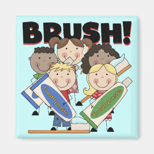 Brush Your Teeth T-shirts and Gifts Magnet