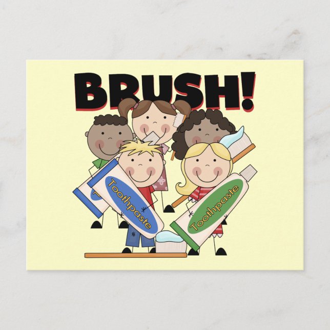 Brush Your Teeth T-shirts and Gifts Postcard (Front)