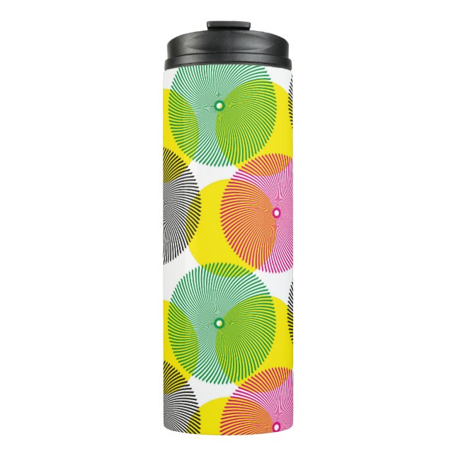 Brush Zigzags: Hand Drawn Pattern Thermal Tumbler (Front)