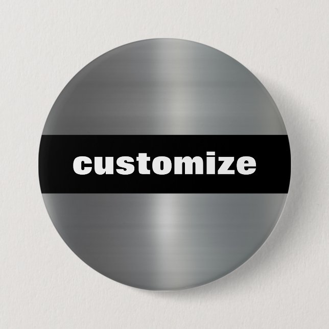 Brushed Aluminium 7.5 Cm Round Badge (Front)