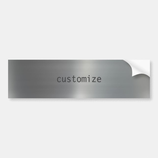Brushed Aluminium Bumper Sticker (Front)