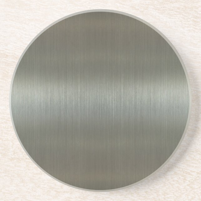 Brushed Aluminium Coaster (Front)
