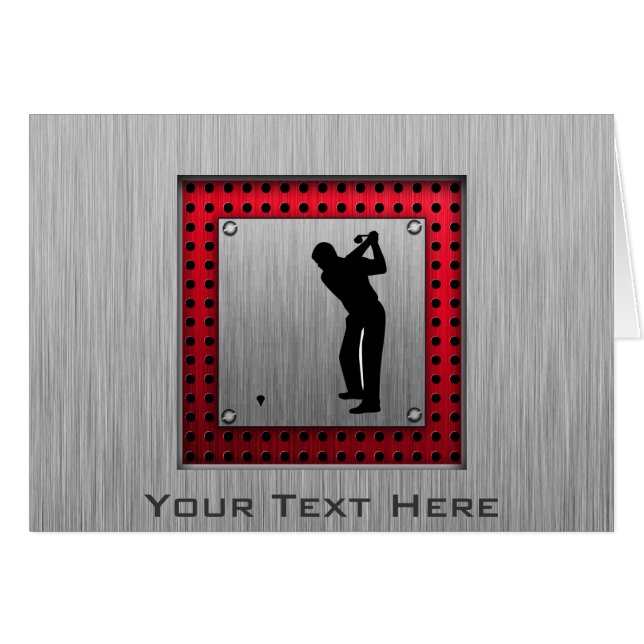 Brushed Aluminium look Golfer (Front Horizontal)