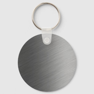 Brushed Aluminium Metal Look Key Ring