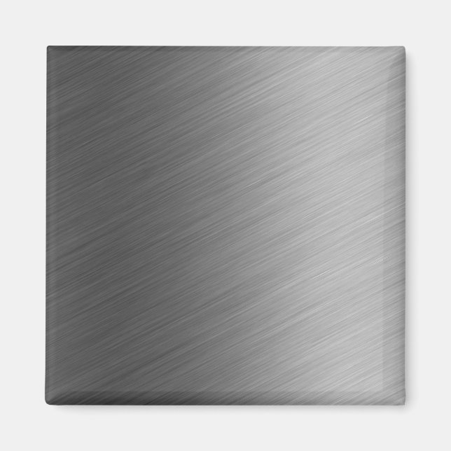 Brushed Aluminium Metal Look Magnet (Front)