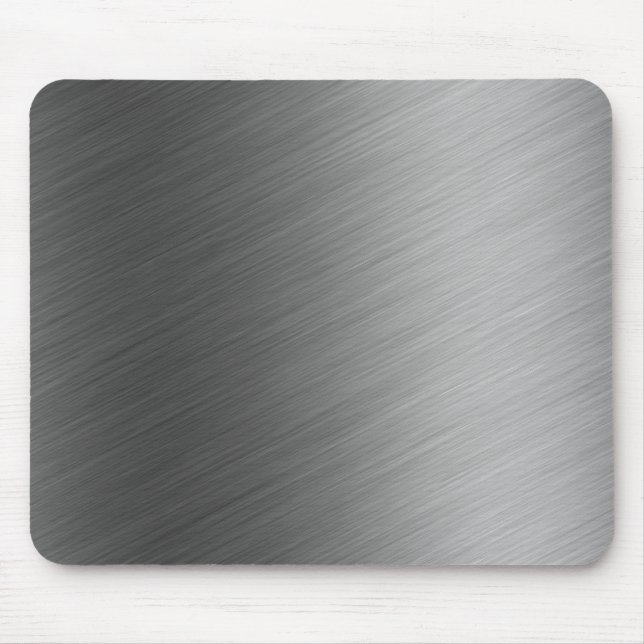 Brushed Aluminium Metal Look Mouse Pad (Front)