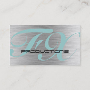 Brushed Aluminium Stainless Steel Textured Business Card