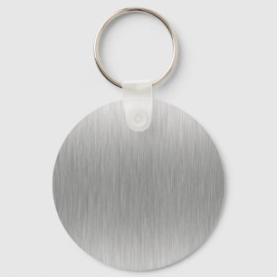 Brushed Aluminium Stainless Steel Textured Key Ring