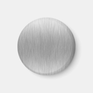 Brushed Aluminium Stainless Steel Textured Magnet