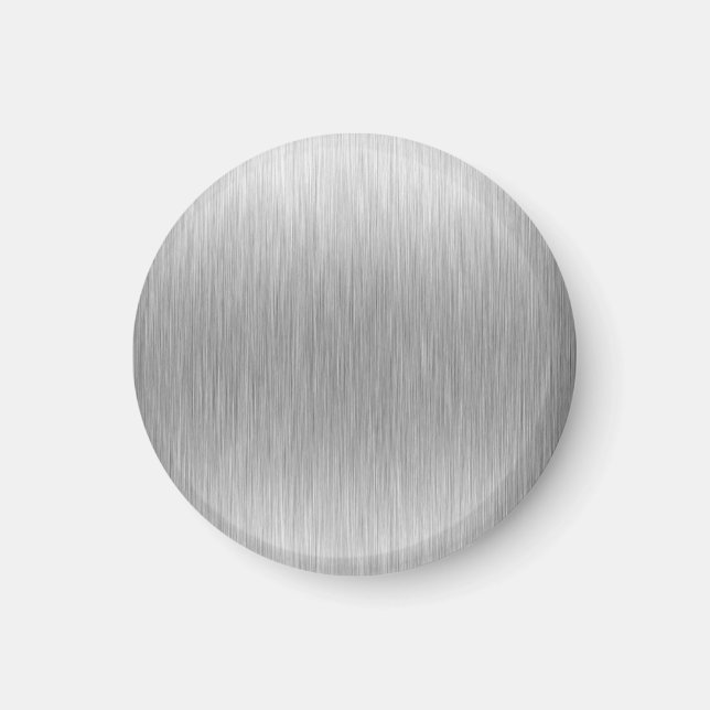 Brushed Aluminium Stainless Steel Textured Magnet (Front)