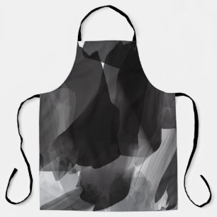 Brushed Black and white Painted Abstract Backgroun Apron