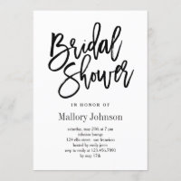 Brushed Bridal Shower Invitations
